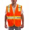 Tingley Two-Tone Hi-Vis Surveyors Vest S, M Class 2 , Zipper 8 Pockets, 2 Mic Tab V73859.S-M - alternate 2